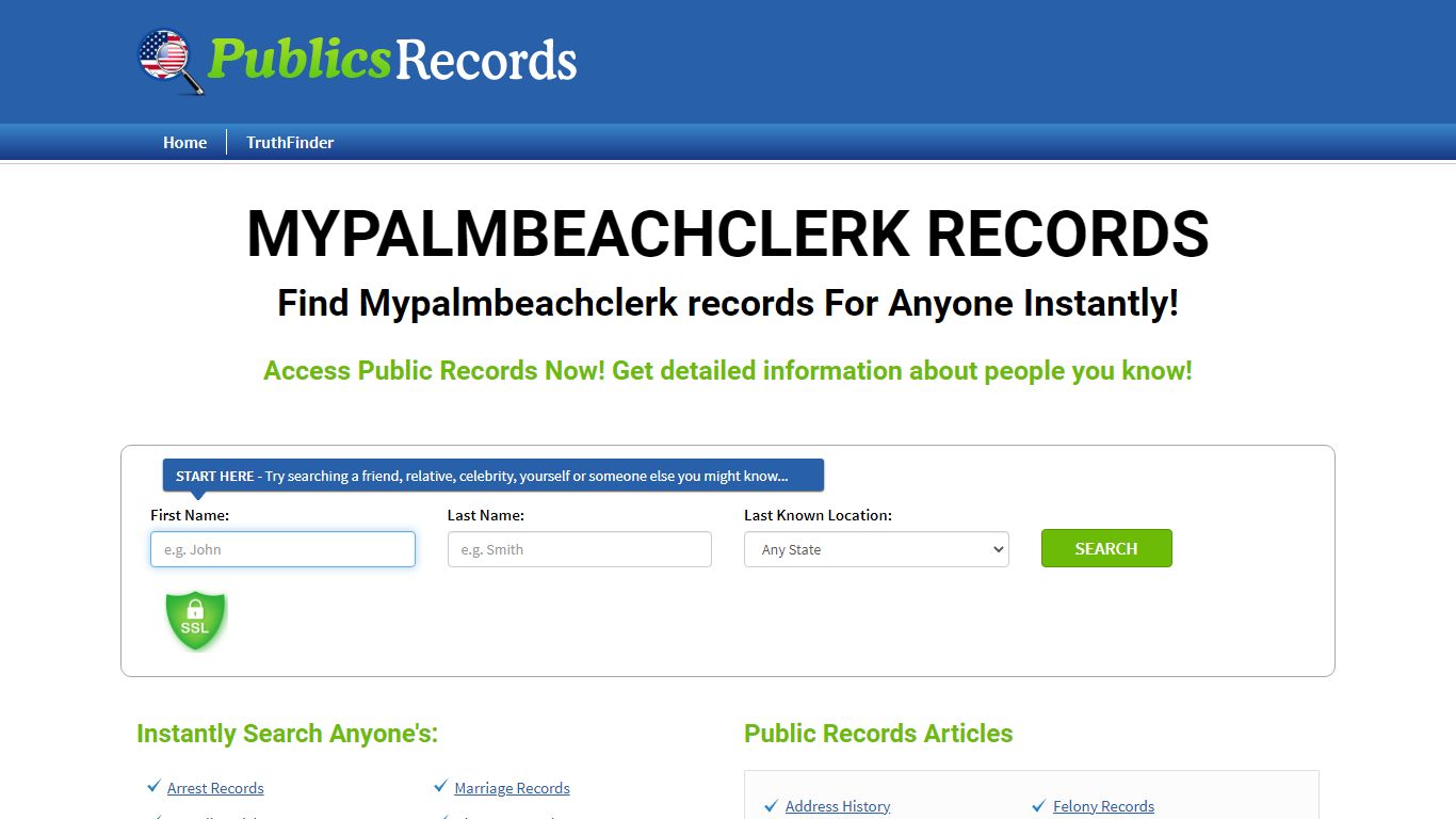 Find Mypalmbeachclerk records For Anyone Instantly!